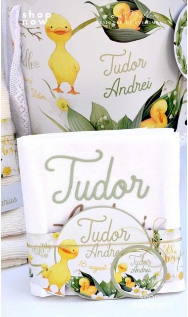 Trusou botez cu ratuste, narcise si flori de margaritar Mac Mac 2